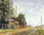 Das „Rumpener Bahnhöfchen“ lag südlich der Kircheichstraße an der 1875 in Betrieb genommenen und 1958 stillgelegten Esenbahnlinie Kohlscheid-Morsbach-Würselen. Die Strecke diente neben dem Personentransport hauptsächlich dem Abtransport der Kohlen von Gouley. Nach der Bombardierung von Aachen wurde im Zweiten Weltkrieg tageweise der Eisenbahnverkehr nach Aachen über diese Trasse geleitet. 
Seit 1853 hatte die Grube Kämpchen schon einen eigenen Einsanbahnanschluß, der 1875 nach Würselen verlängert wurde.
Das Bild wurde nach einem Gemälde von Rektor i. R. Gottfried Velten angefertigt.
Scan vom 06.12.2020